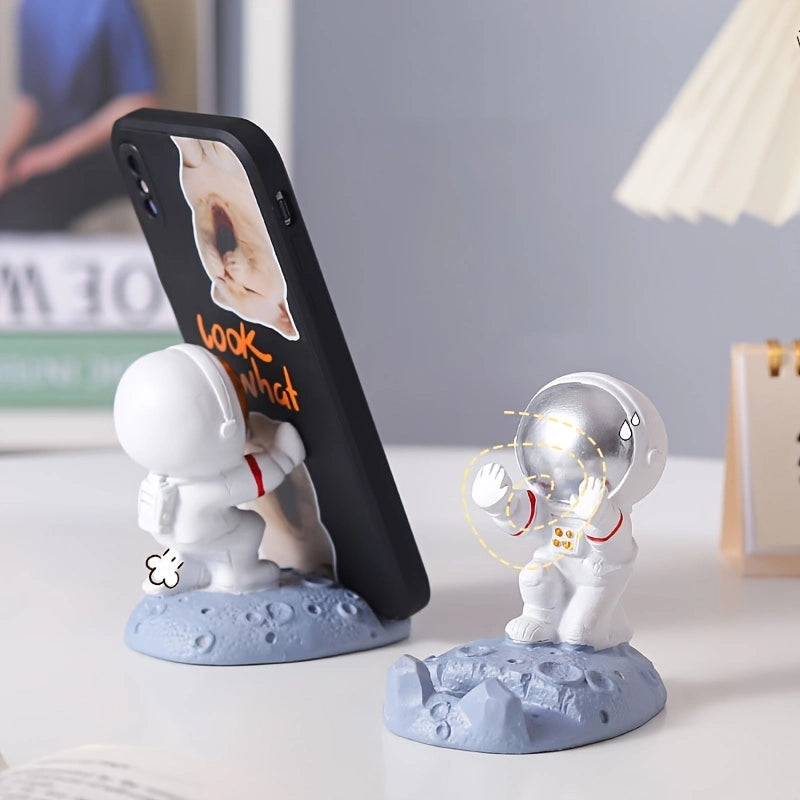 1pc Creative Astronaut Spaceman Phone Holder; Phone Stand Mount Rack