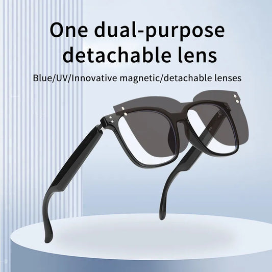 Headset Sunglasses Smart Glasses Waterproof Men Wireless BlueTooth Bone Call Conduction Glass Camera HD Audio Eyewear
