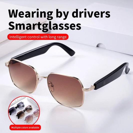 Smart Bluetooth Glasses Wireless Bluetooth Headset Sunglasses with Open Ear Music & Hands-Free Calling Magnetic Fast Charging