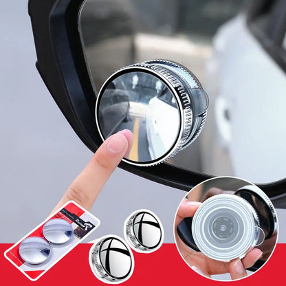 2Pc Car Blind Spot Rear View Mirror Wide Angle 360 Degree Adjustable Safety Driving Car Reverse Auxiliary Rearview Convex Mirror