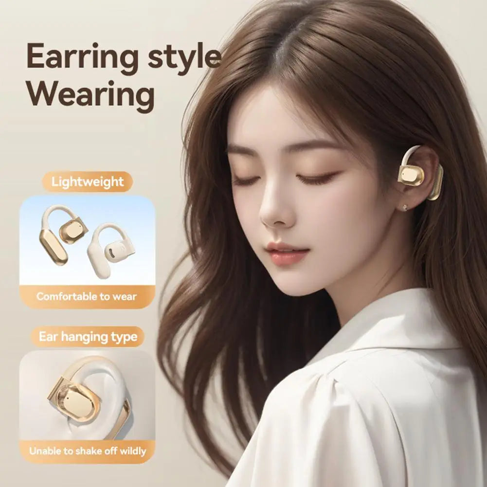 Translator Earbuds Bluetooth 5.4 Noise Cancelling Two-Way Voice Translator Ear Hook Real Time AI Translation Earphone