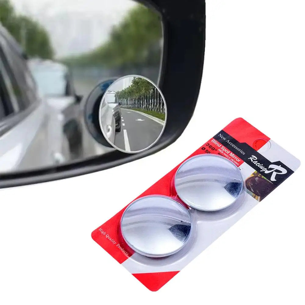 2Pc Car Blind Spot Rear View Mirror Wide Angle 360 Degree Adjustable Safety Driving Car Reverse Auxiliary Rearview Convex Mirror