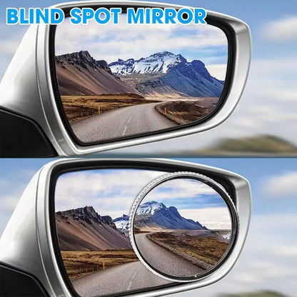 2Pc Car Blind Spot Rear View Mirror Wide Angle 360 Degree Adjustable Safety Driving Car Reverse Auxiliary Rearview Convex Mirror