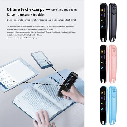 Offline Translation Pen For Teacher Student Dictionary English Intelligent Scanning Point Reading 123 Languages Translator Pen