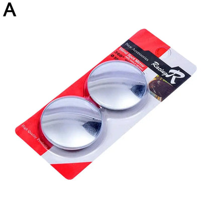 2Pc Car Blind Spot Rear View Mirror Wide Angle 360 Degree Adjustable Safety Driving Car Reverse Auxiliary Rearview Convex Mirror