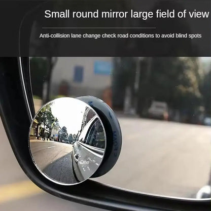 2Pc Car Blind Spot Rear View Mirror Wide Angle 360 Degree Adjustable Safety Driving Car Reverse Auxiliary Rearview Convex Mirror