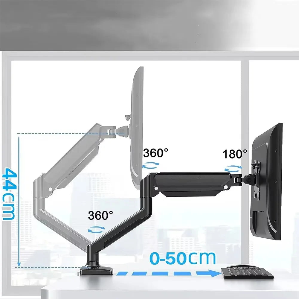 BEISHI 14-34in Dual Monitor Bracket ergonomic adjustable dual screen bracket protect cervical computer heighten shelf load2-10kg