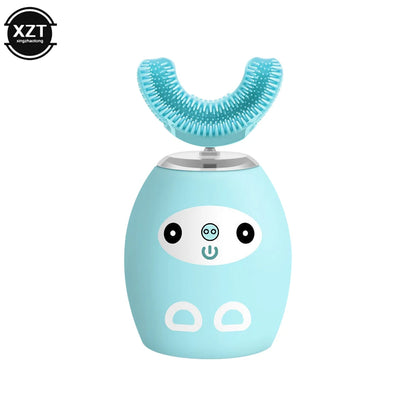 U-Shaped Kids' Electric Toothbrush, Ultrasonic Whitening, Silicone Waterproof Design, USB Rechargeable Music Toothbrush