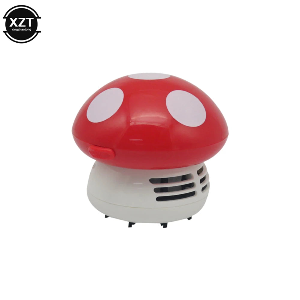 Mini Cute Table Dust Vacuum Cleaner, Mushroom Shaped New Portable Corner Desk Vacuum Cleaner Mini Cute Vacuum Cleaner Dust Sweeper