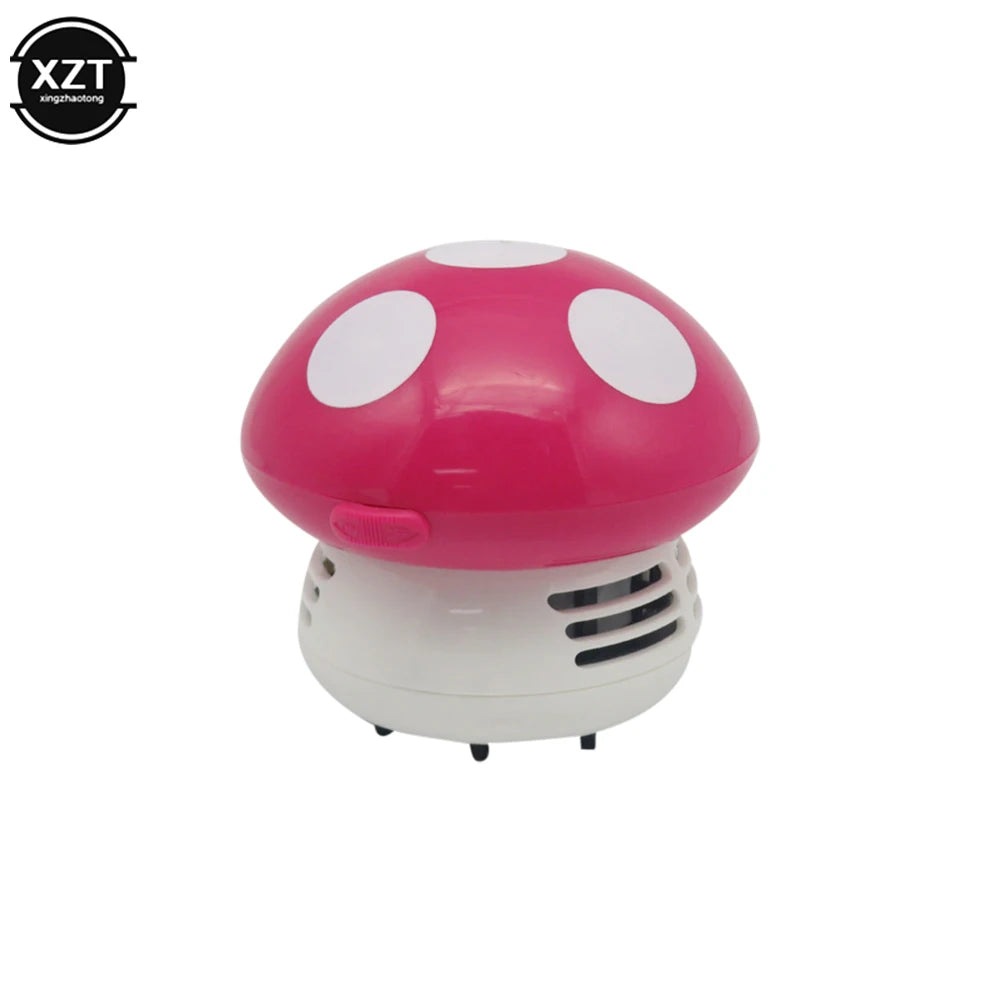 Mini Cute Table Dust Vacuum Cleaner, Mushroom Shaped New Portable Corner Desk Vacuum Cleaner Mini Cute Vacuum Cleaner Dust Sweeper