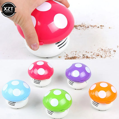 Mini Cute Table Dust Vacuum Cleaner, Mushroom Shaped New Portable Corner Desk Vacuum Cleaner Mini Cute Vacuum Cleaner Dust Sweeper