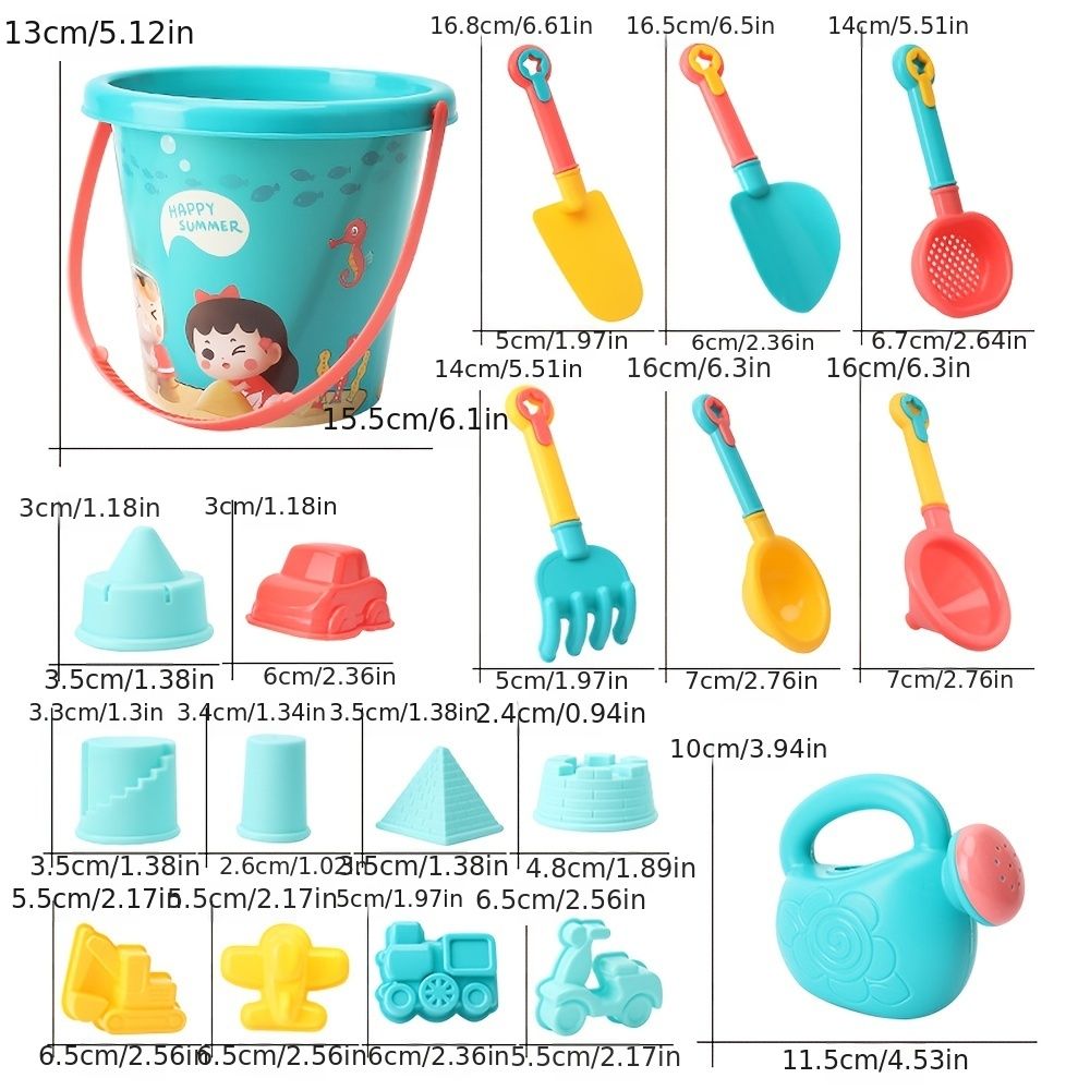 18pcs Beach Toys Sand Toys Set For Kids