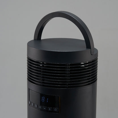 360 Degree Portable Ceramic Space Heater,Efficient and Compact Room Heater with Foldable Handle and Adjustable Thermostat