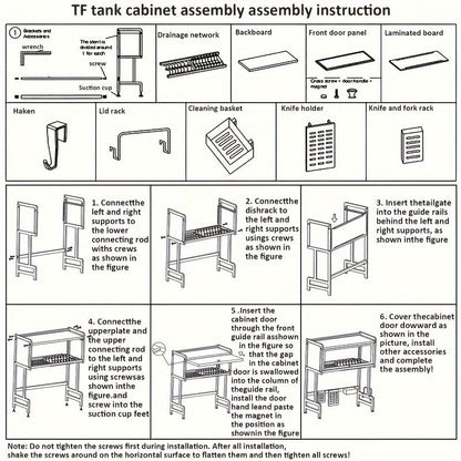 Home with cabinet door kitchen storage rack sink dish tray storage rack Multi-function counter top drain rack