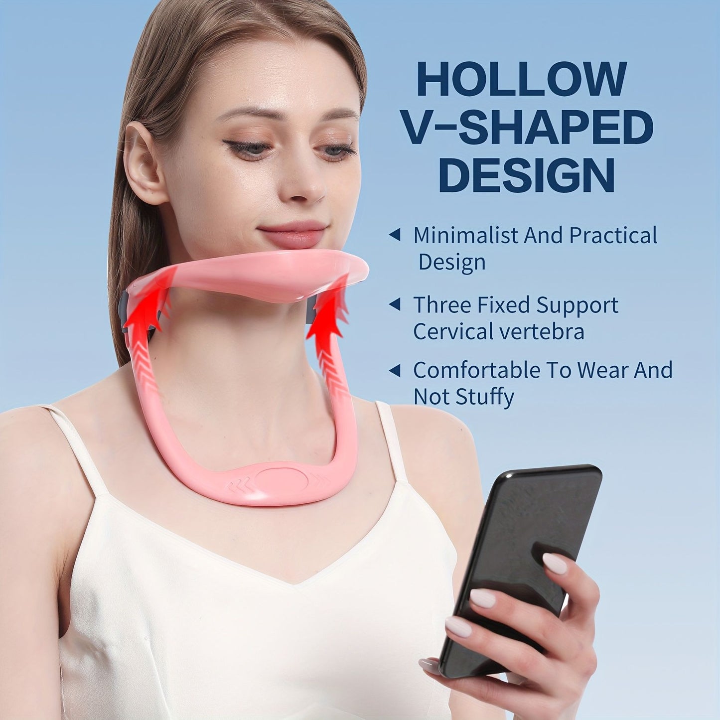 Neck Brace; Cervical Collar Neck Support Brace; Adjustable Anti-Bow Cervical Traction Device For Neck Posture Support Neck Pain Relief; Shoulder And Neck Forward Tilt Support