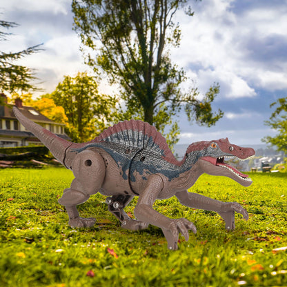 Remote Control Dinosaur Toys Jurassic Realistic RC Dinosaur Rechargeable T-Rex Walking Robot with 3D Eye Roaring Sounds Red Light Remote Control for 3-12 Year Old Kids