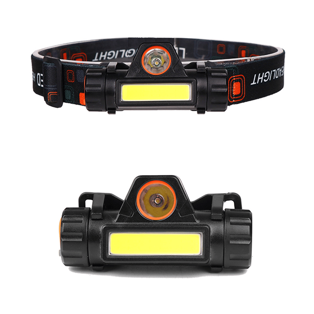 FMUSER Rechargeable Headlamp;  Lightweight LED USB Fast Charging Head lamp with1200 mAh Battery;  800 Lumens IPX4 Headlamps Flashlight for Running;  Camping;  Hiking