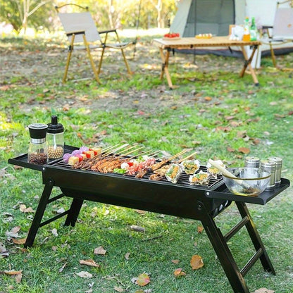 Foldable barbecue grill, charcoal grill, charcoal stove, portable barbecue grill, outdoor grill, camping folding grill grill, portable stainless steel barbecue grill, outdoor picnic barbecue grill