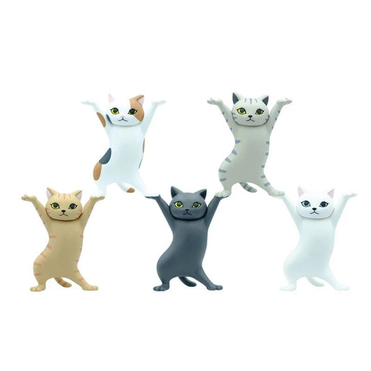 Cat Holder; 5pcs Cat Ornaments; Funny Cat Pen Holder; Toy; Gift; Home Decorations