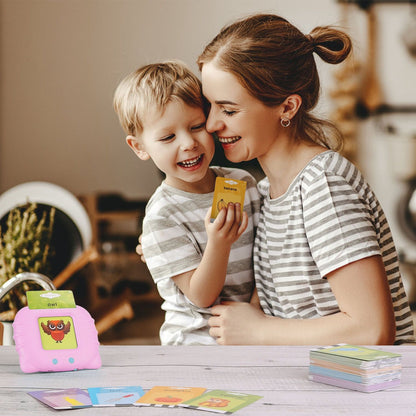 224 Words Kid Flash Talking Cards 112 Card Electronic Cognitive Audio Toddler Reading Machine Animal Shape Color Repeated Learning Cards English For Child