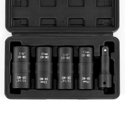 VEVOR Lug Nut Impact Socket Set 1/2 in Drive Metric and SAE 6-Point Flip Socket