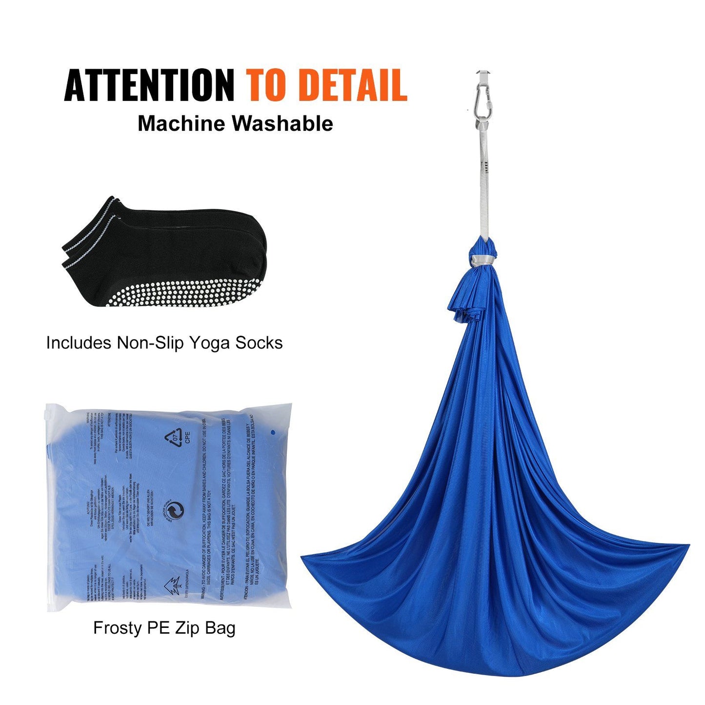 VEVOR Sensory Swing for Kids, 3.1 Yards, Therapy Swing for Children with Special Needs, Cuddle Swing Indoor Outdoor Hammock for Child & Adult with Autism, ADHD, Aspergers, Sensory Integration, Blue