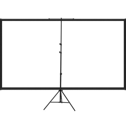 VEVOR Tripod Projector Screen with Stand 100inch 16:9 4K HD Projection Screen Stand Wrinkle-Free Height Adjustable Portable Screen for Projector Indoor & Outdoor for Movie, Home Cinema, Gaming, Office