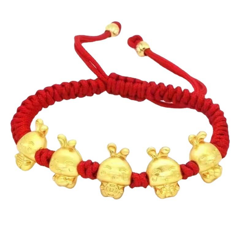 Chinese New Year Five Lucky Rabbit Bracelet Zodiac