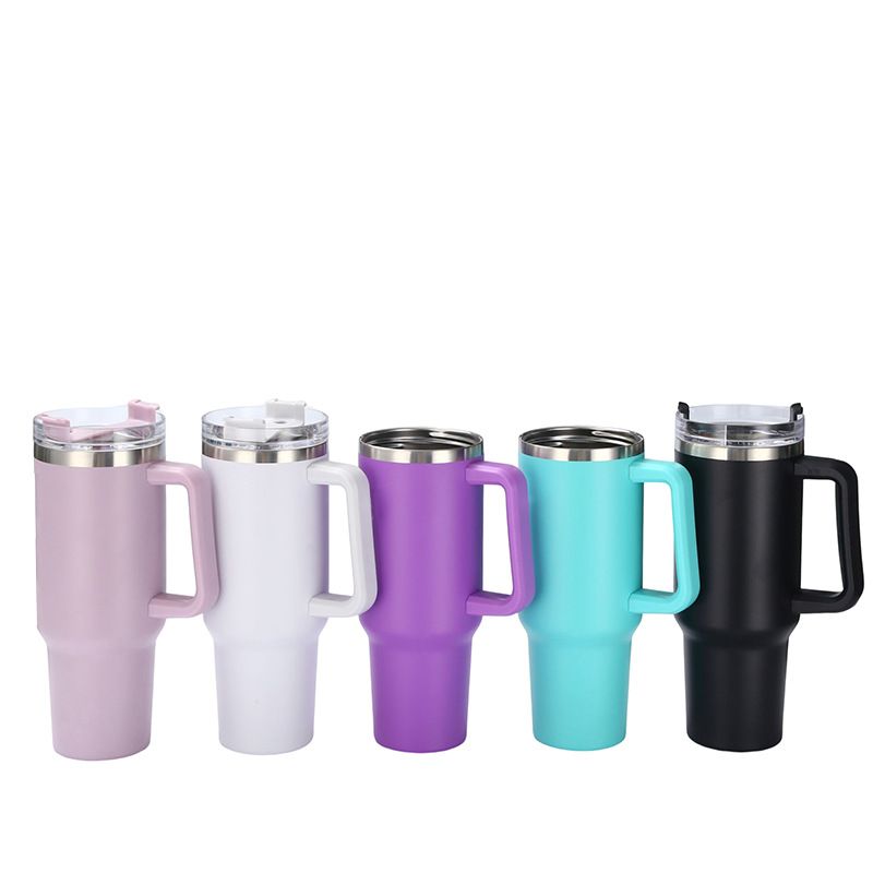 30OZ Straw Coffee Insulation Cup With Handle Portable Car Stainless Steel Water Bottle LargeCapacity Travel BPA Free Thermal Mug