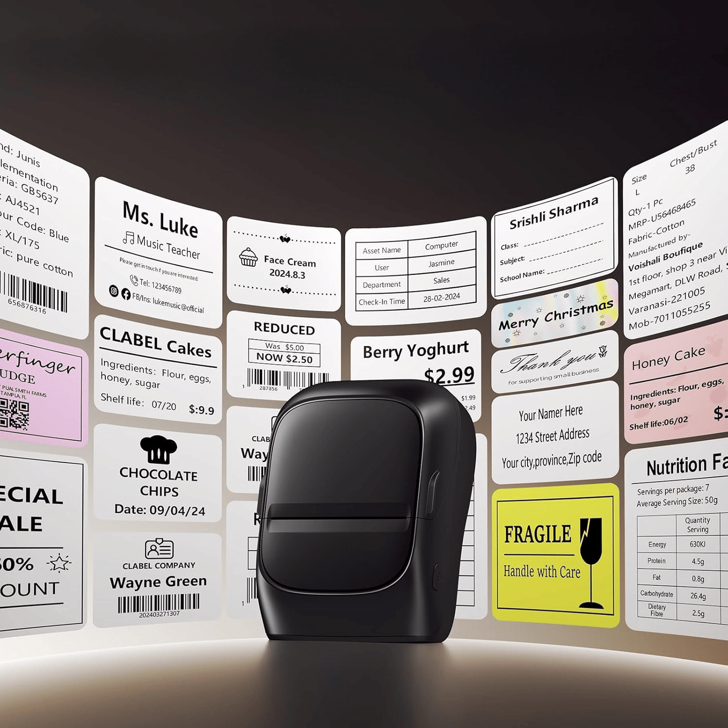 Inkless Label Printer for Office, Convenient Use