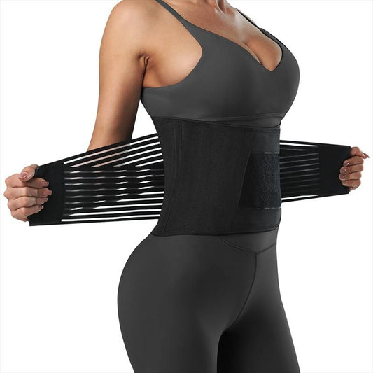 Women's waist training device Neoprene sauna sweat training belt waist shaping belt (black) XXL code