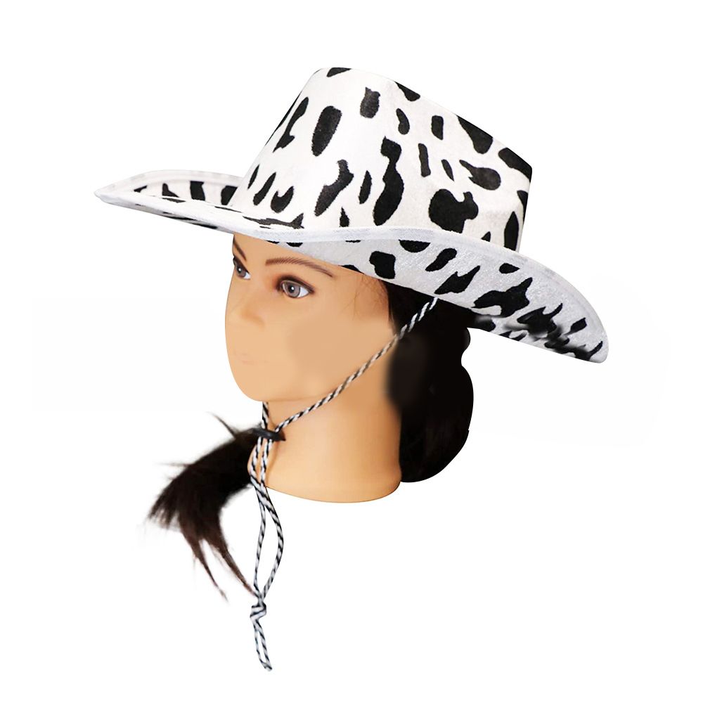 Halloween Hat Cow Print Cowboy Hat For Western Theme