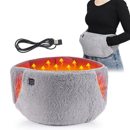 USB Powered Heating Waist Belt, Heating Pad With Hand Pockets, Electric Heated Waist Belt For Period Cramps Body Joints Pain, Three - Level Temperature Control