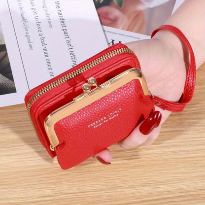 Cute Coin Purse with Coin Purse Card Holder, 9 Slot Card Holders for Women Teens, with Zipper Clasp Can Hold Keychains, Coins, Lipstick, Car Keys, etc., Suitable for Shopping, Travel, Work or Gifts