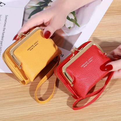 Cute Coin Purse with Coin Purse Card Holder, 9 Slot Card Holders for Women Teens, with Zipper Clasp Can Hold Keychains, Coins, Lipstick, Car Keys, etc., Suitable for Shopping, Travel, Work or Gifts