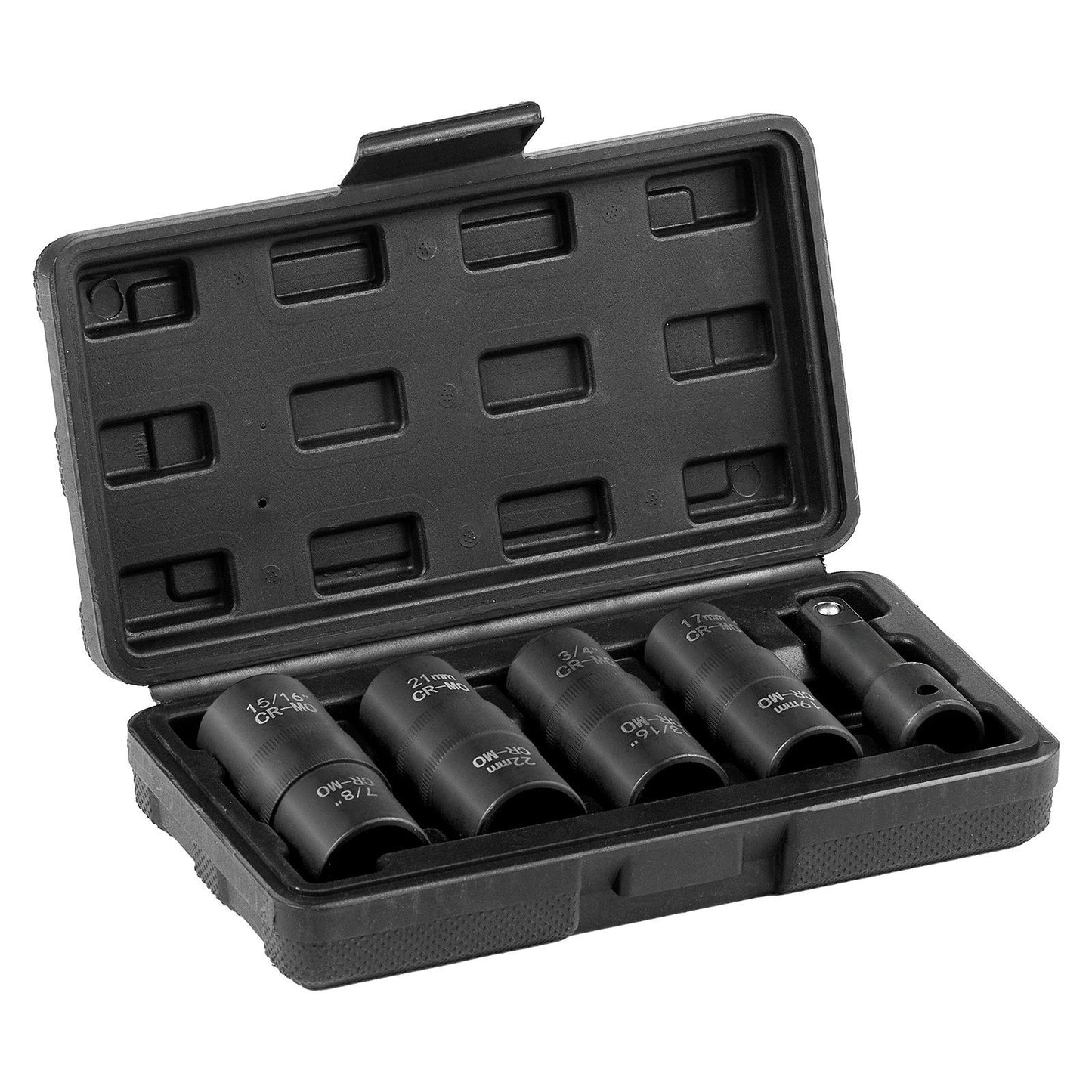 VEVOR Lug Nut Impact Socket Set 1/2 in Drive Metric and SAE 6-Point Flip Socket