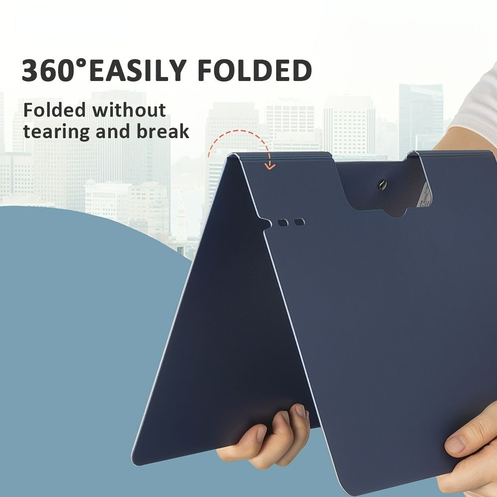 Organize Your Documents with Ease: 1pc TIANSE Clipboard Folder, A4 Size, 100 Sheet Capacity, Waterproof & Portable!