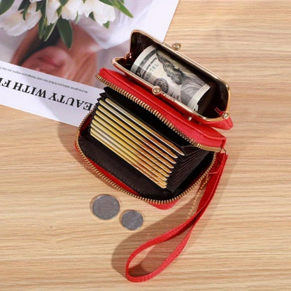 Cute Coin Purse with Coin Purse Card Holder, 9 Slot Card Holders for Women Teens, with Zipper Clasp Can Hold Keychains, Coins, Lipstick, Car Keys, etc., Suitable for Shopping, Travel, Work or Gifts