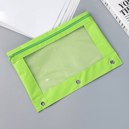 2pcs Organize Your School Supplies with this 3-Ring Pen Pencil Pouch - Available in Multiple Colors!