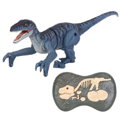 Remote Control Dinosaur Toys Jurassic Realistic RC Dinosaur Rechargeable T-Rex Walking Robot with 3D Eye Roaring Sounds Red Light Remote Control for 3-12 Year Old Kids