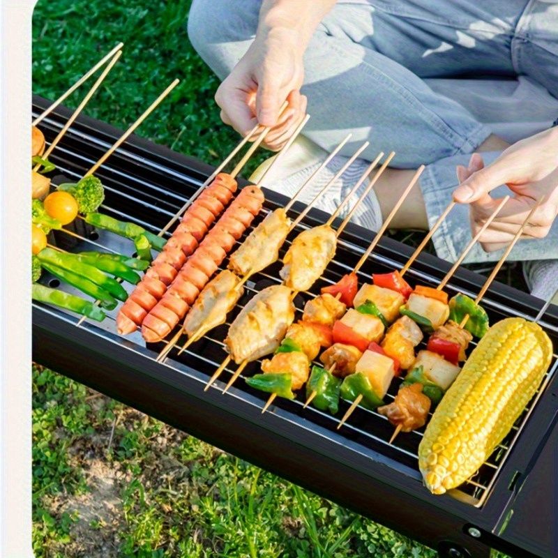 Foldable barbecue grill, charcoal grill, charcoal stove, portable barbecue grill, outdoor grill, camping folding grill grill, portable stainless steel barbecue grill, outdoor picnic barbecue grill