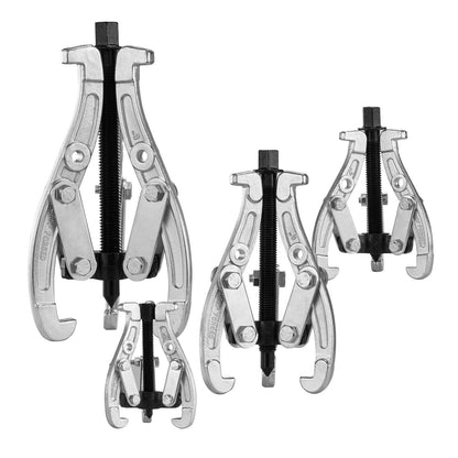 VEVOR Gear Puller Set, 3" 4" 6" 8" Puller Kit, 3 Jaw Gear Bearing Flywheel Pulley Removal Tool, 2 or 3 Reversible Jaws Wheel Puller, Vertically and Horizontally, External and Internal, 4-Piece