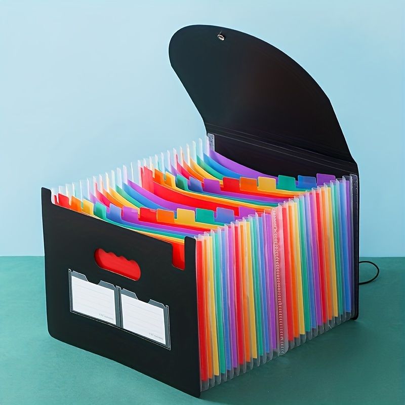 25-Grid Lanyard Flip A4 File Folder: Keep Your Documents Neatly Organized in Style!