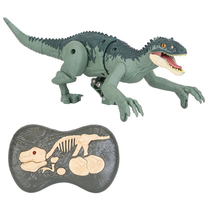 Remote Control Dinosaur Toys Jurassic Realistic RC Dinosaur Rechargeable T-Rex Walking Robot with 3D Eye Roaring Sounds Red Light Remote Control for 3-12 Year Old Kids