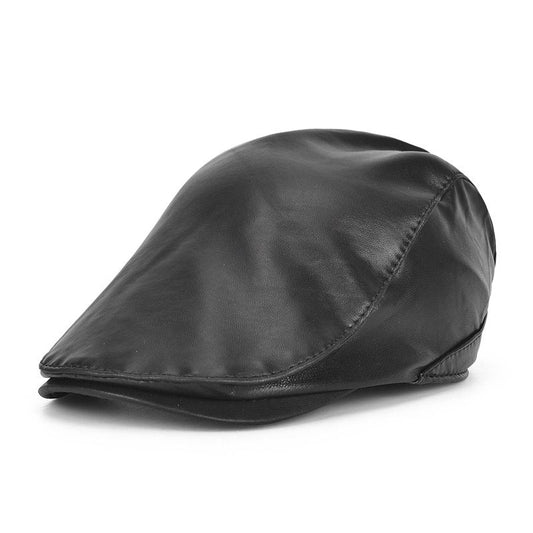 Real Sheepskin Single Skin Thin After Elastic Adjustment Cap for Business Gifts, Anniversary Celebrations.