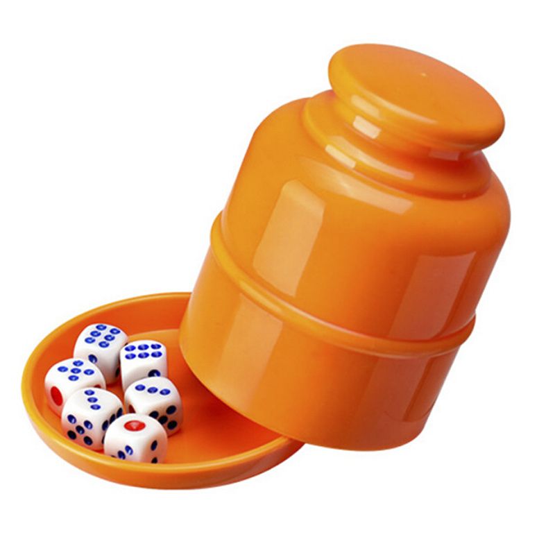 1pc Dice & Dice Cup Set; Bar Sieve Thickened Combination With Bottom Holder; Outdoor Table Game Accessories