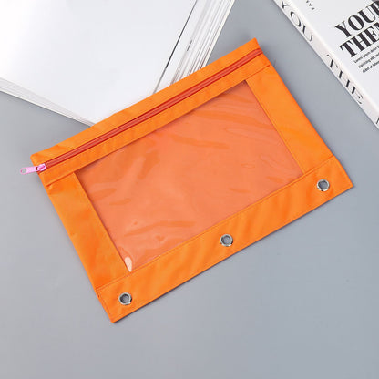 2pcs Organize Your School Supplies with this 3-Ring Pen Pencil Pouch - Available in Multiple Colors!