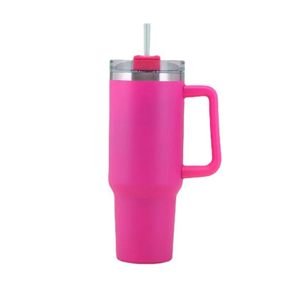 30OZ Straw Coffee Insulation Cup With Handle Portable Car Stainless Steel Water Bottle LargeCapacity Travel BPA Free Thermal Mug