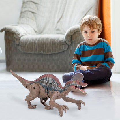 Remote Control Dinosaur Toys Jurassic Realistic RC Dinosaur Rechargeable T-Rex Walking Robot with 3D Eye Roaring Sounds Red Light Remote Control for 3-12 Year Old Kids