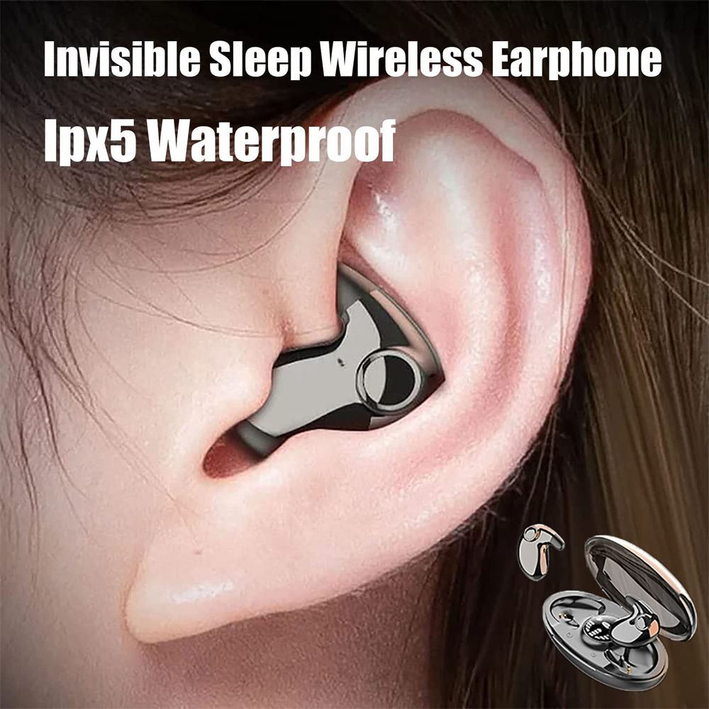 Invisible Sleep Wireless Earphone IPX5 Waterproof, Noise Cancelling Earbuds For Sleeping